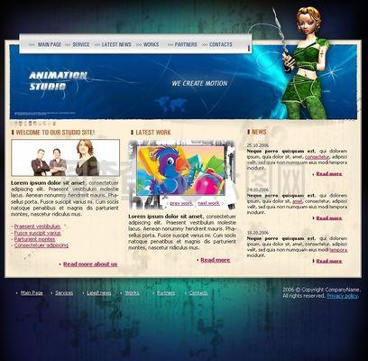 卡通設(shè)計(jì)制作工作室網(wǎng)頁模板軟件開發(fā) 打造生動有趣的在線形象